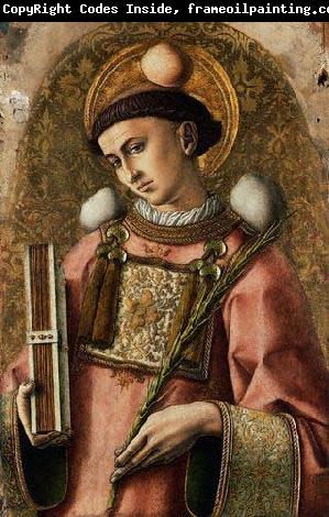 Carlo Crivelli Crivelli 1476 painting of Saint Stephen